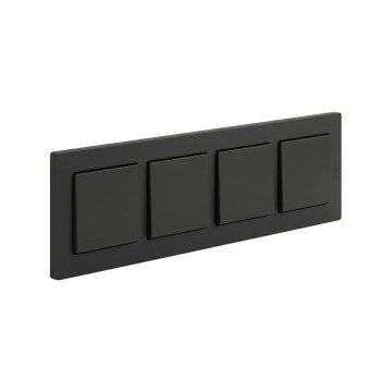 Legrand - Întrerupător unipolar cu patru module nr. 1 cu ramă NILOE STEP negru