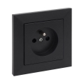 Legrand - Priză casnică cu ramă SUNO 250V neagră