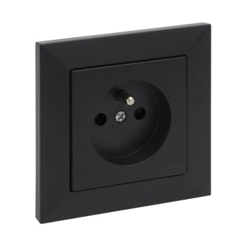 Legrand - Priză casnică cu ramă SUNO 250V neagră
