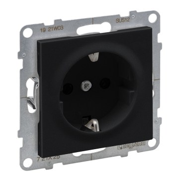 Legrand - Priză casnică SCHUKO fără ramă SUNO 250V neagră