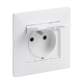 Legrand - Priză de exterior cu ramă NILOE STEP 250V IP44 albă