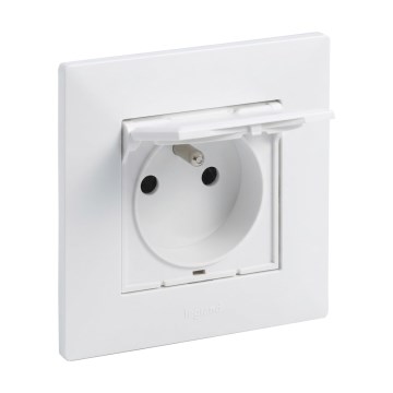 Legrand - Priză de exterior cu ramă NILOE STEP 250V IP44 albă