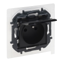 Legrand - Priză de exterior fără ramă 250V/16A NILOE STEP IP44 neagră
