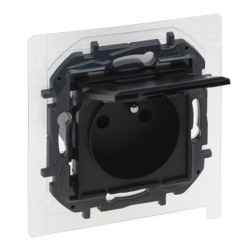 Legrand - Priză de exterior fără ramă 250V/16A NILOE STEP IP44 neagră