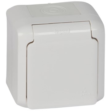 Legrand - Priză de perete pentru exterior FORIX 250V IP44 albă