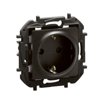 Legrand - Priză de perete SCHUKO 250V/16A NILOE neagră