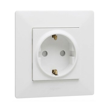 Legrand - Priză de uz casnic SCHUKO cu ramă NILOE STEP 250V albă