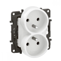 Legrand - Priză dublă rezidențială fără ramă NILOE 250V albă