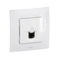Legrand - Priză Ethernet RJ45 cu ramă NILOE albă