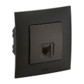 Legrand - priză Ethernet RJ45 cu ramă NILOE neagră