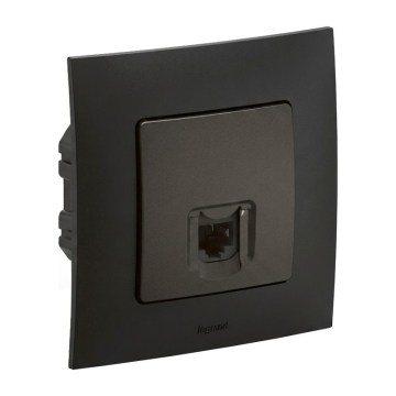 Legrand - priză Ethernet RJ45 cu ramă NILOE neagră