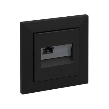 Legrand - priză Ethernet RJ45 cu ramă SUNO, neagră
