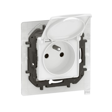 Legrand - Priză exterioară rezidențială fără ramă 250V/16A NILOE IP44 albă