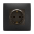Legrand - Priză SCHUKO pentru uz casnic cu ramă NILOE 250V neagră