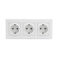 Legrand - Priză triplă SCHUKO pentru locuință, cu ramă NILOE STEP, 250V, albă