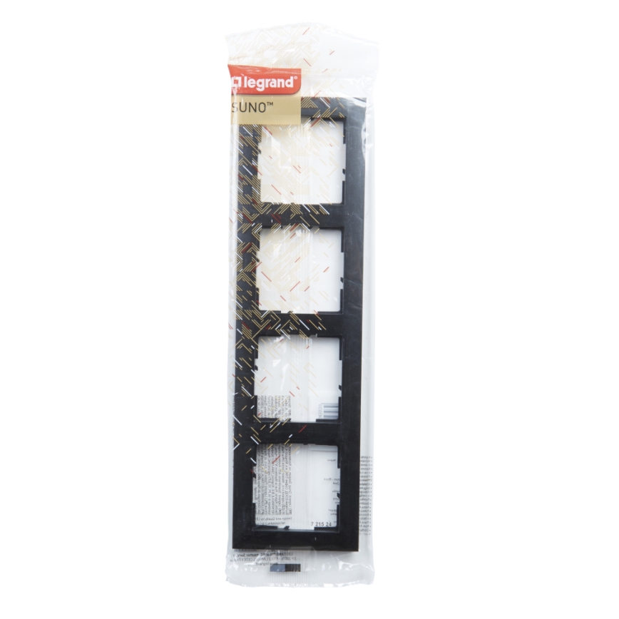 Legrand - Ramă pentru 4 module SUNO neagră