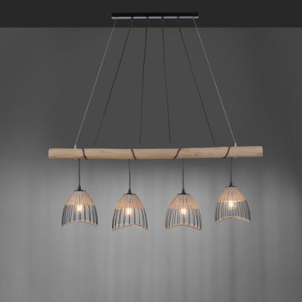 Leuchten Direkt 11156-79 - Lustră pe cablu REED 4xE27/60W/230V