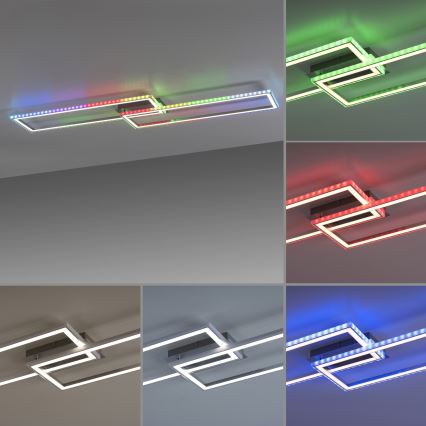 Leuchten Direkt 14635-55 - Plafonieră LED RGB reglabilă FELIX LED/34,5W/230V cu telecomandă