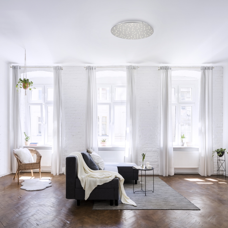 Leuchten Direkt 14673-55 - LED Plafonieră dimmabilă SPARKLE LED/18W/230V + telecomandă