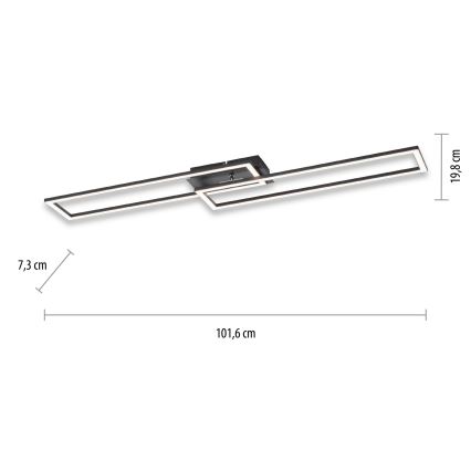 Leuchten Direkt 14691-18 - Plafonier LED dimabil IVEN LED/36W/230V