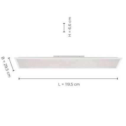Leuchten Direkt 14762-16 - Lampă LED dimabilă STARRYFLAT LED/36W/230V cu telecomandă