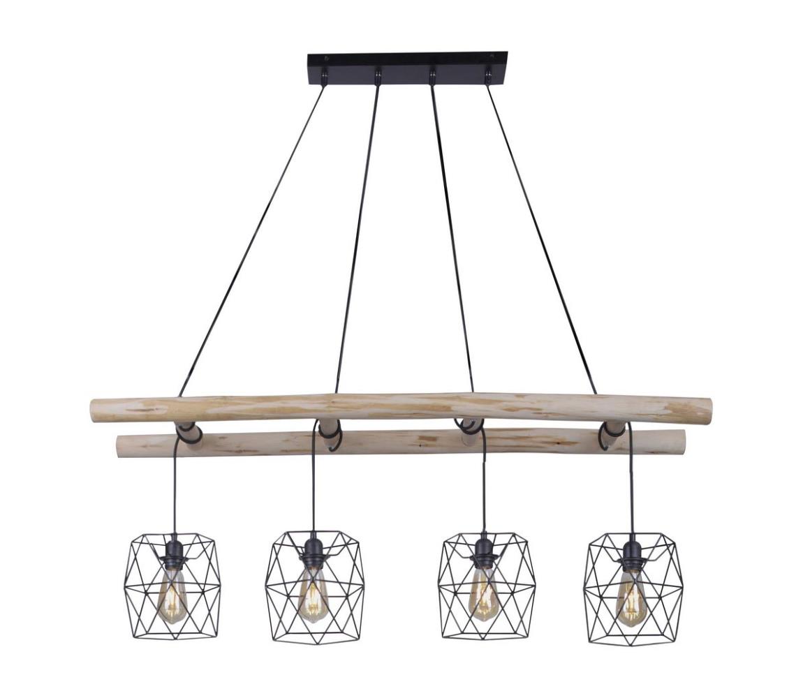 Leuchten Direkt 15036-18 - Lustră pe cablu EDGAR 4xE27/60W/230V