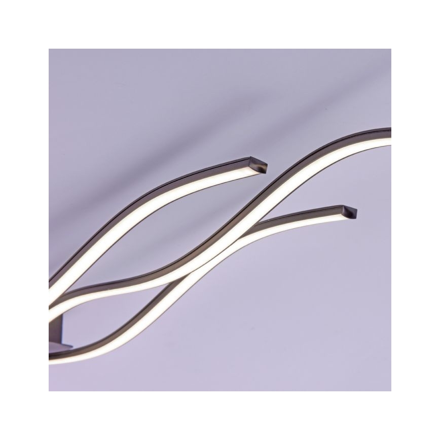 Leuchten Direkt 15167-18-LED Lustră aplicată WAWE 2xLED/12,5W/230V+LED/17W neagră