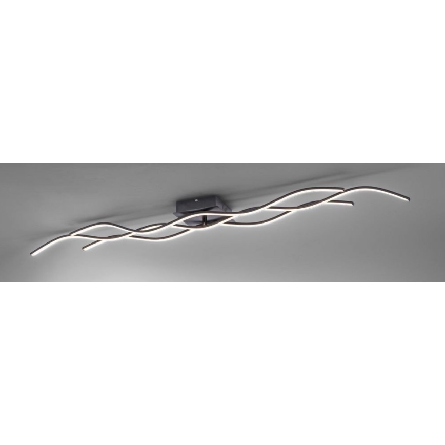 Leuchten Direkt 15167-18-LED Lustră aplicată WAWE 2xLED/12,5W/230V+LED/17W neagră