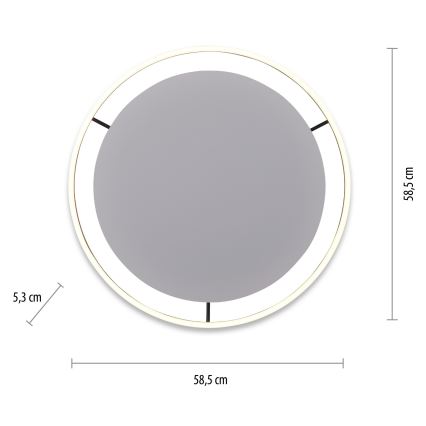 Leuchten Direkt 15392-13 - Plafonieră LED dimabilă RITUS LED/28W/230V neagră
