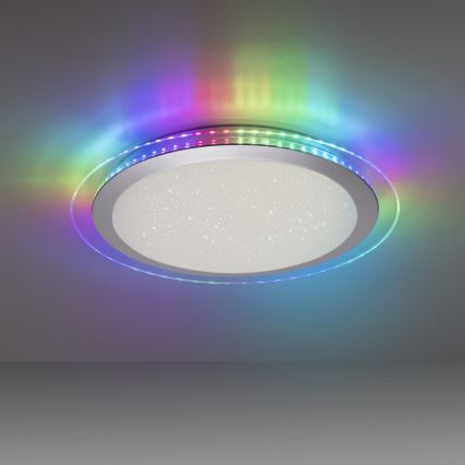 Leuchten Direkt 15411-21 - Plafonier LED RGB reglabil CYBA LED/26W/230V + telecomandă