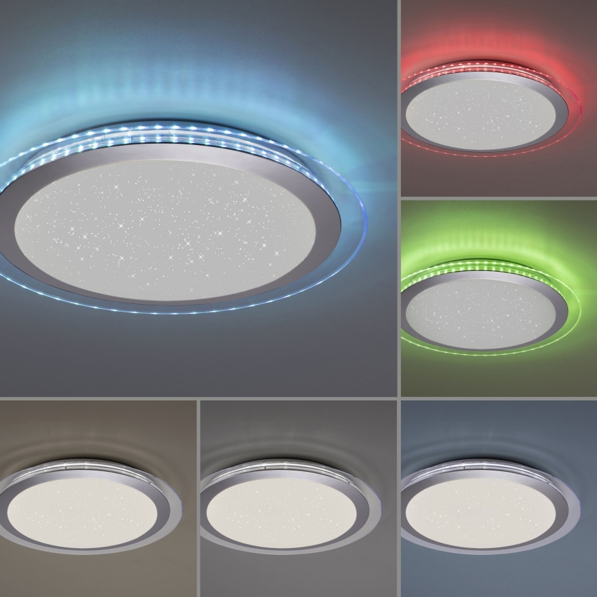 Leuchten Direkt 15411-21 - Plafonier LED RGB reglabil CYBA LED/26W/230V + telecomandă