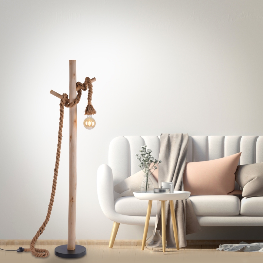 Leuchten Direkt 15484-18 - Lampă de podea ROPE 1xE27/15W/230V