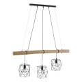 Leuchten Direkt 15503-18 - Lustră pe cablu EDGAR 3xE27/60W/230V