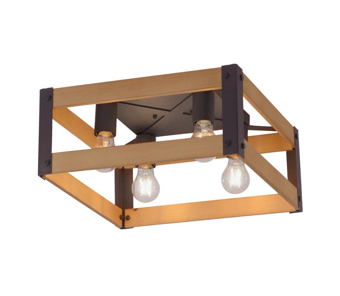 Leuchten Direkt 15724-79 - Plafonieră CRATE 4xE27/60W/230V