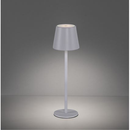 Leuchten Direkt 19250-16 - Lampă de masă LED încărcabilă, reglabilă pentru exterior EURIA LED/3W/5V 2600 mAh IP54 albă