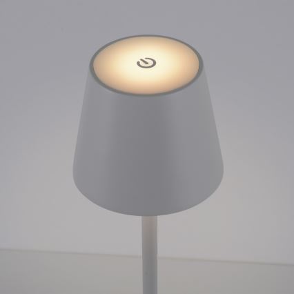 Leuchten Direkt 19250-16 - Lampă de masă LED încărcabilă, reglabilă pentru exterior EURIA LED/3W/5V 2600 mAh IP54 albă