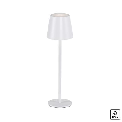 Leuchten Direkt 19250-16 - Lampă de masă LED încărcabilă, reglabilă pentru exterior EURIA LED/3W/5V 2600 mAh IP54 albă