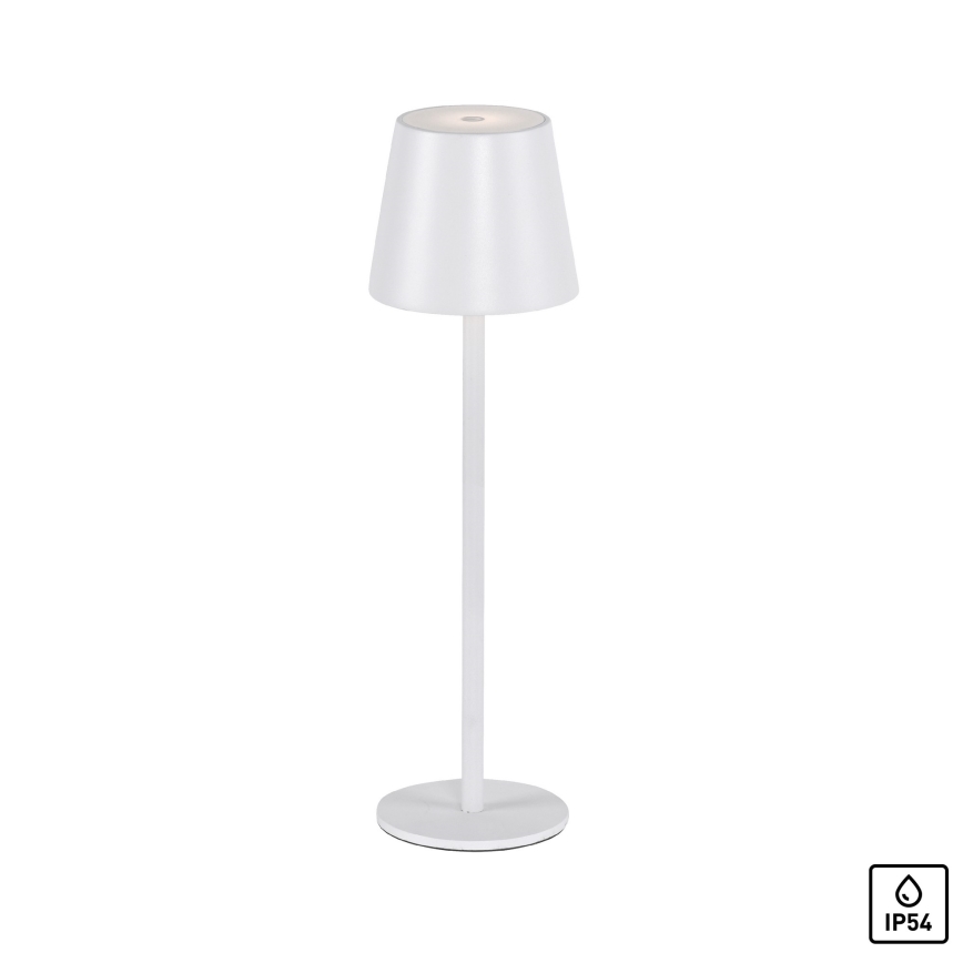 Leuchten Direkt 19250-16 - Lampă de masă LED încărcabilă, reglabilă pentru exterior EURIA LED/3W/5V 2600 mAh IP54 albă