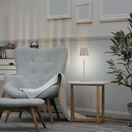 Leuchten Direkt 19250-40 - Lampă de birou LED încărcabilă, reglabilă pentru exterior EURIA LED/3W/5V 2600 mAh IP54 gri