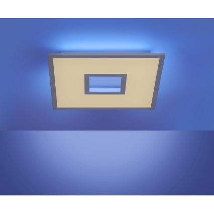 Leuchten Direkt 11645-16 - Plafonieră LED RGB reglabilă RECESS LED/22,5W/230V + LED/5W + telecomandă