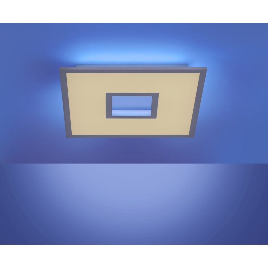 Leuchten Direkt 11645-16 - Plafonieră LED RGB reglabilă RECESS LED/22,5W/230V + LED/5W + telecomandă