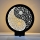 Li-Go 23607/O - Lampă de masă decorativă LED dimabilă, LED/12W/230V 20x22 cm nuc/Yin Yang
