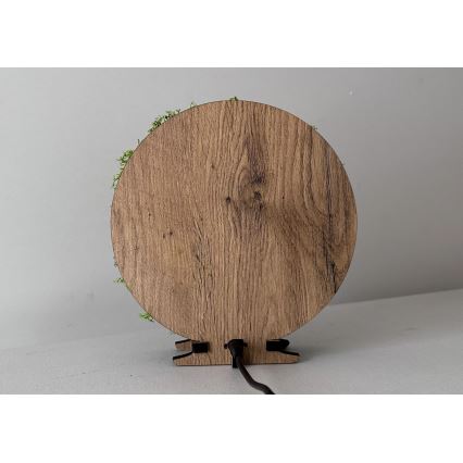 Li-Go 23622/DUB2 - Decorațiune de masă LED dimmabilă LED/12W/230V 20x22 cm stejar/Cruce în mușchi