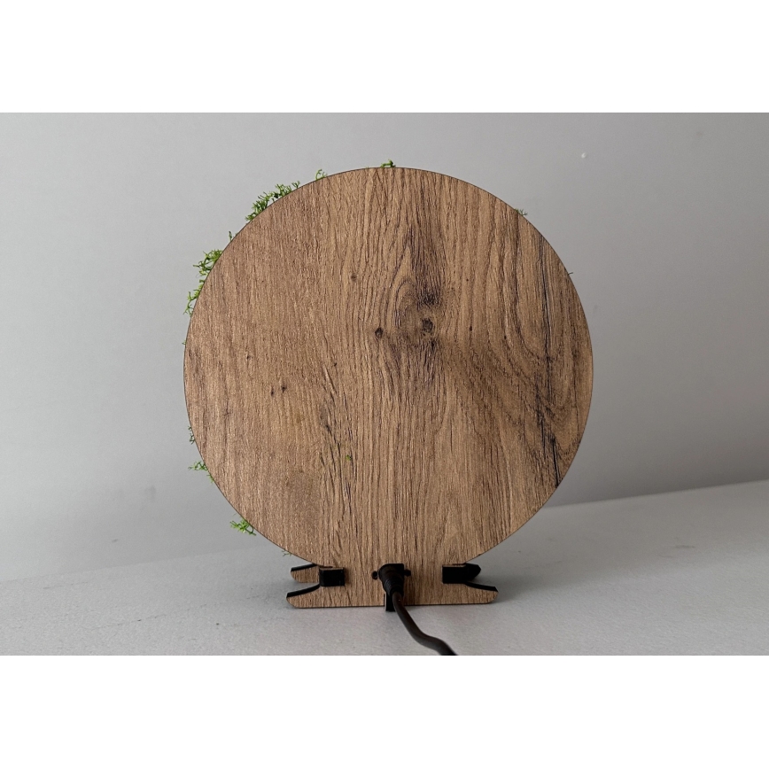 Li-Go 23622/DUB2 - Decorațiune de masă LED dimmabilă LED/12W/230V 20x22 cm stejar/Cruce în mușchi