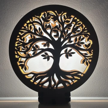 Li-Go 23648/DUB2 - Lampă LED decorativă de masă reglabilă LED/12W/230V 30x31 cm stejar/Copacul vieții