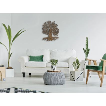 Li-Go 23673/DUB2 - Decorațiune de perete LED dimabilă LED/10W/5V 20000 mAh 45x55 cm stejar + telecomandă