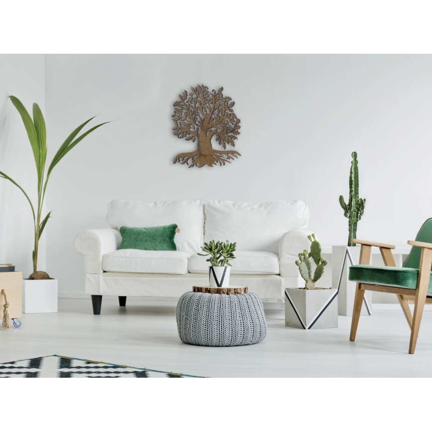 Li-Go 23673/DUB2 - Decorațiune de perete LED dimabilă LED/10W/5V 20000 mAh 45x55 cm stejar + telecomandă