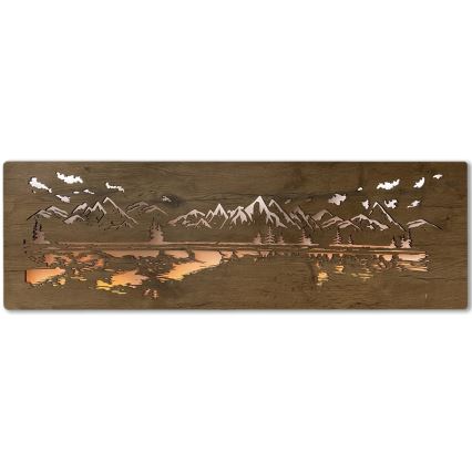 Li-Go 4778/A/4 - Decorațiune LED de perete dimmabilă LED/10W/5V 30000 mAh 120x40 cm stejar/Lac