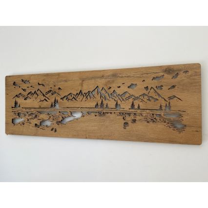 Li-Go 4778/A/4 - Decorațiune LED de perete dimmabilă LED/10W/5V 30000 mAh 120x40 cm stejar/Lac