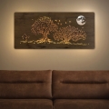 Li-Go 5042/DUB2 - Decorațiune LED de perete reglabilă LED/24W/230V 110x50 cm stejar/Trei stejari și lună